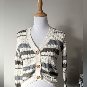 Multicolor striped cardigan